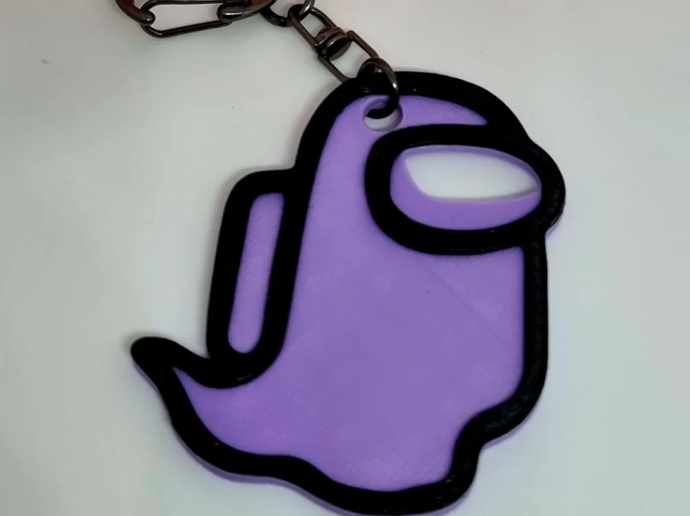 Among Us Ghost Keychain - 3D printed Image to Keychain, in stock in India