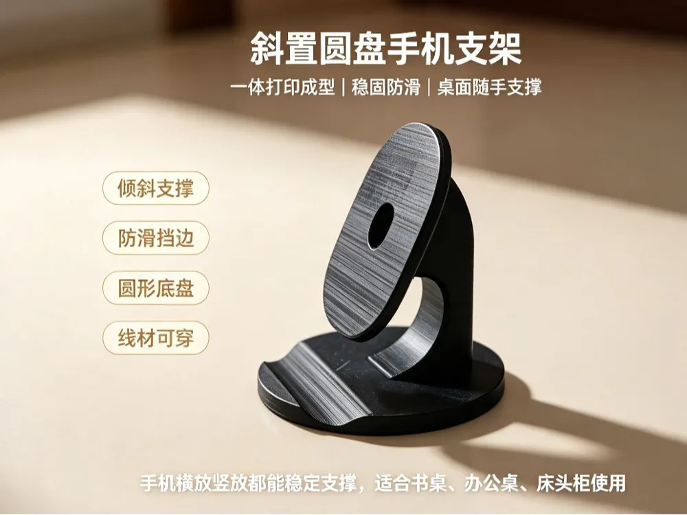 Inclined disc cell phone holder - 3D printed Office, in stock in India