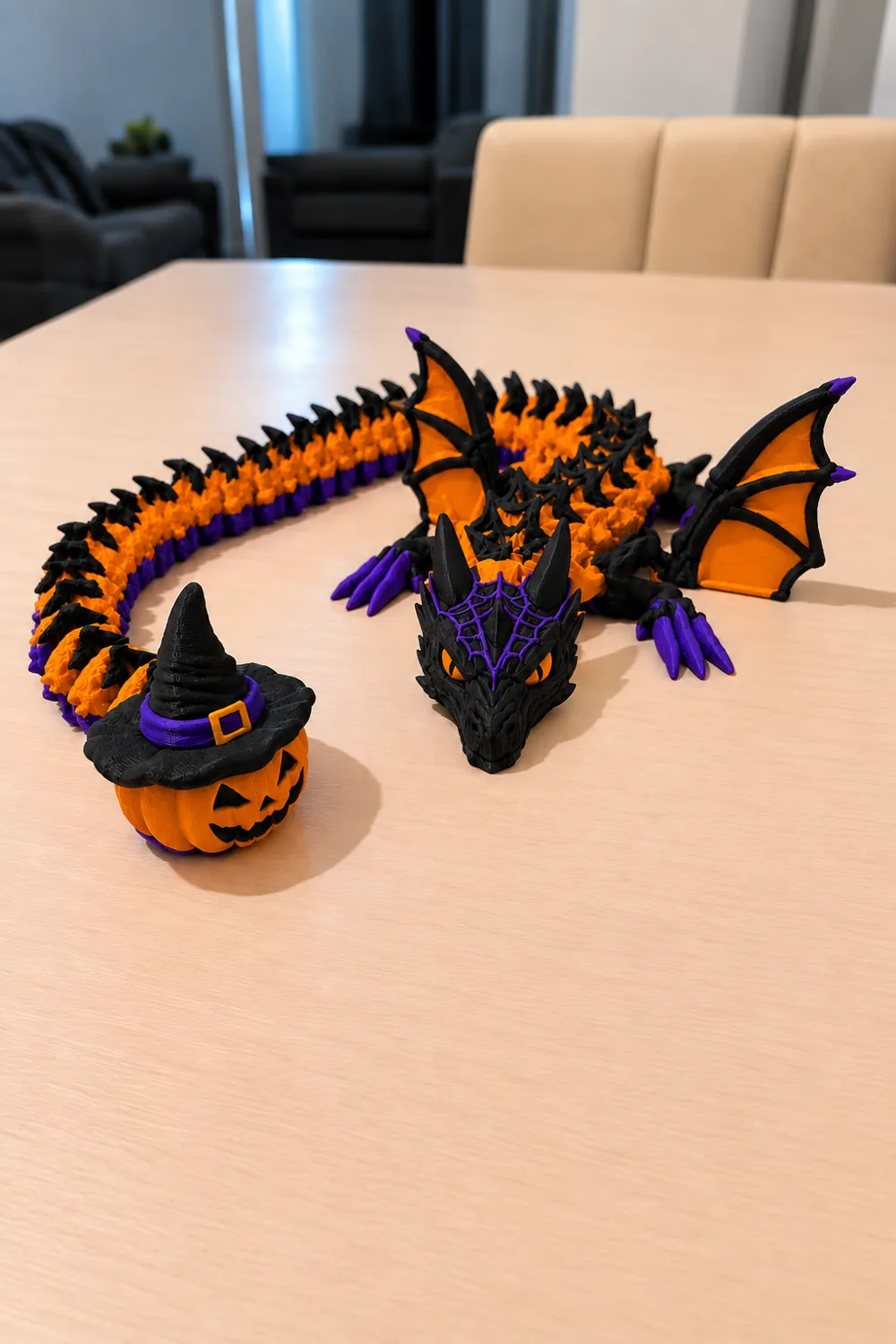 Articulated Halloween themed dragon, photo 4 of 4 - Articulated Halloween themed dragon Toys & Games