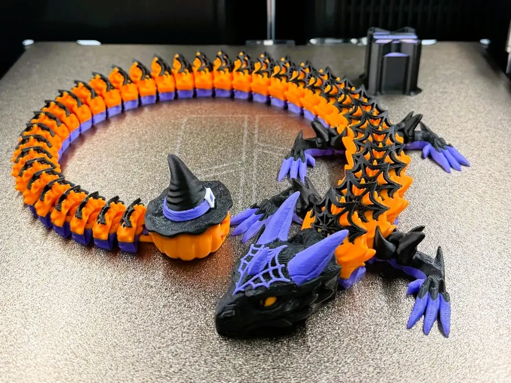 Articulated Halloween themed dragon
