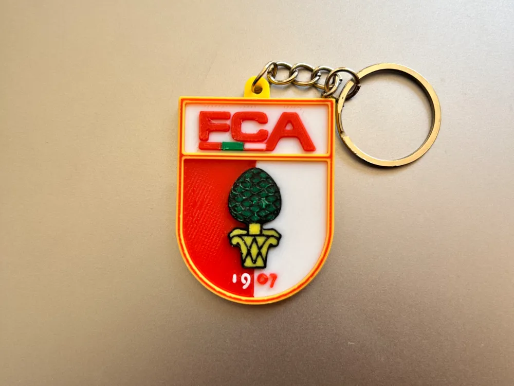 Augsburg 1907 Keychain - 3D printed Image to Keychain, in stock in India