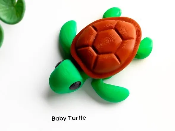 baby turtle keychain - 3D printed Animals, in stock in India