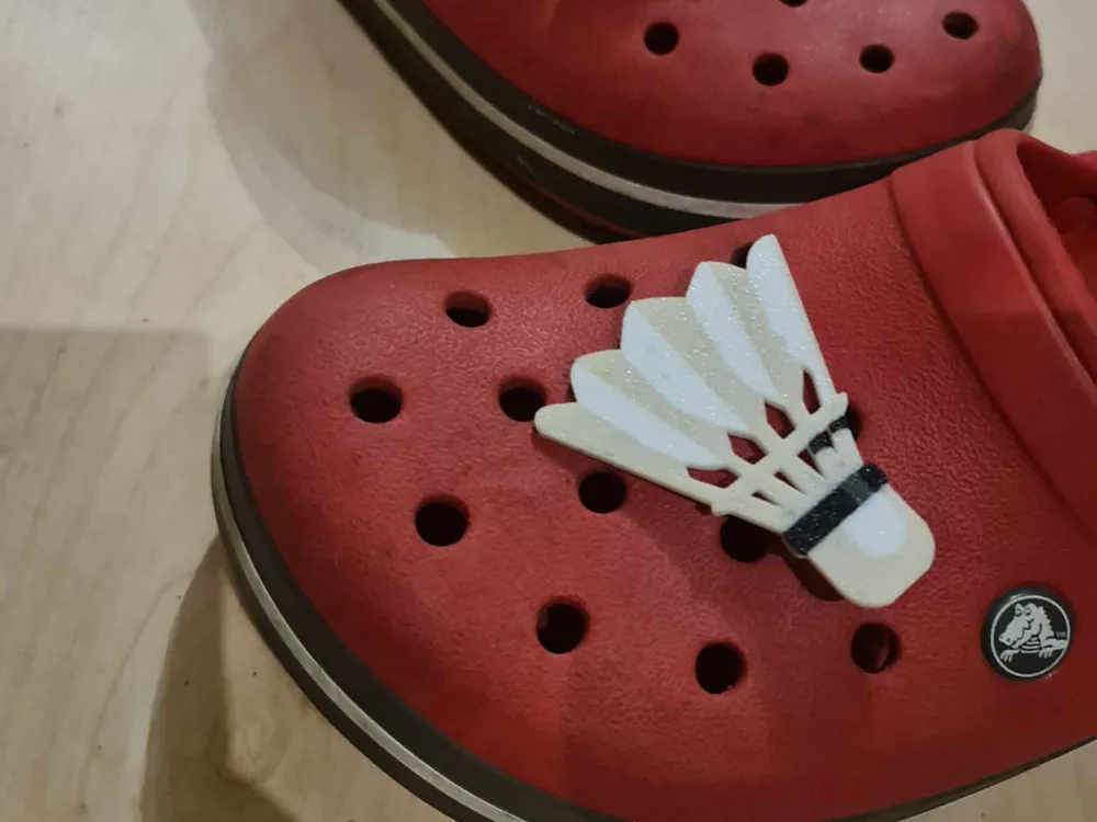 Badminton Shuttlecock Shoe Charm