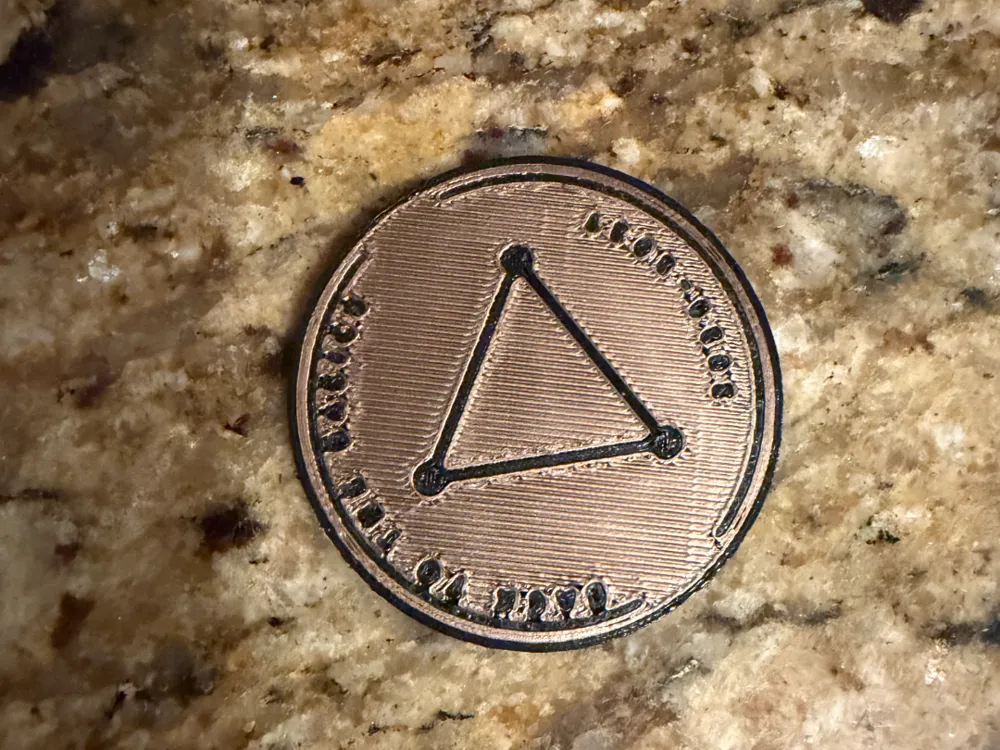 Basic Coin Two Sides - 3D printed Coin & Badges, in stock in India