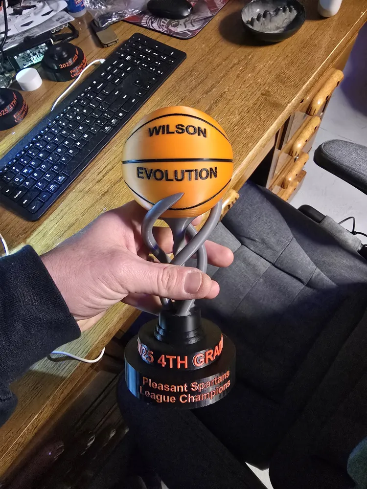 Basketball Trophy, photo 3 of 4 - Basketball Trophy Art