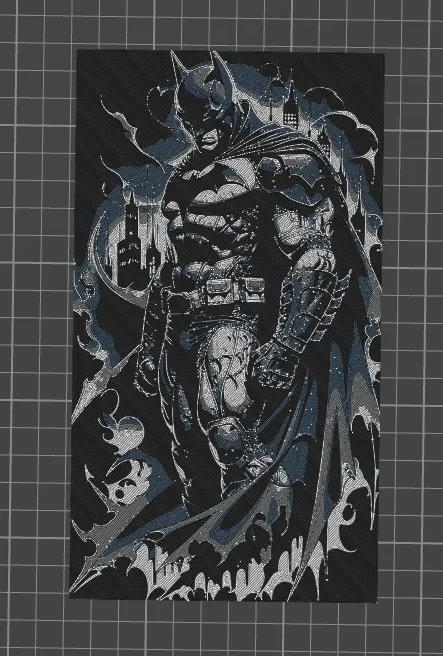 BATMAN Hueforge, photo 4 of 4 - BATMAN Hueforge Generative 3D Model