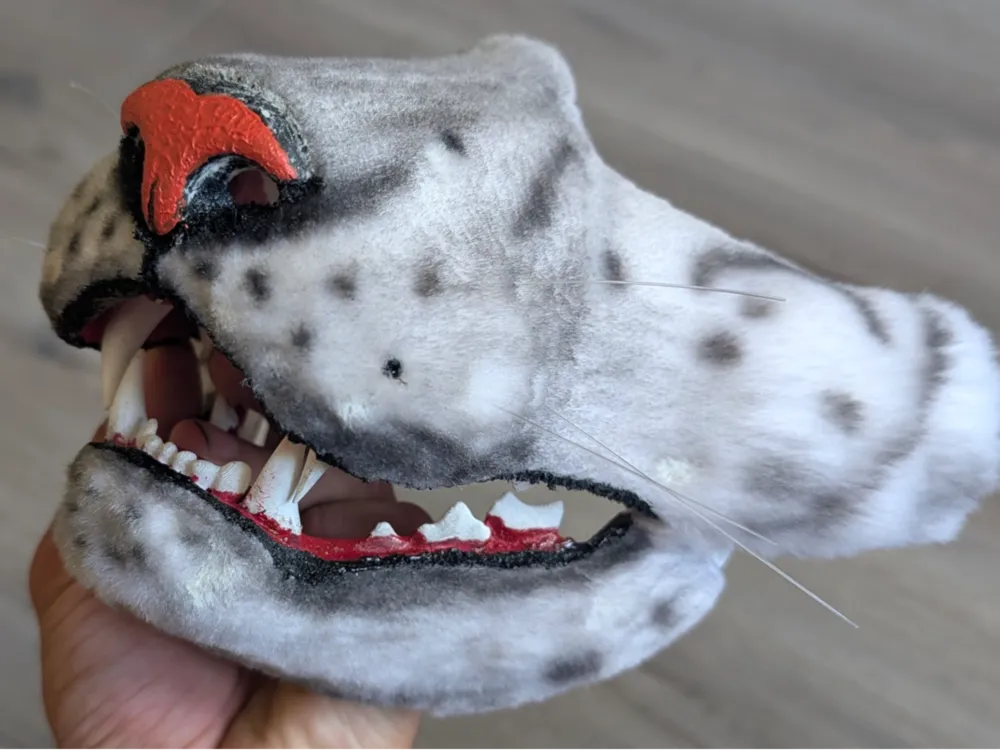 big cat therian snout mask with moving jaw