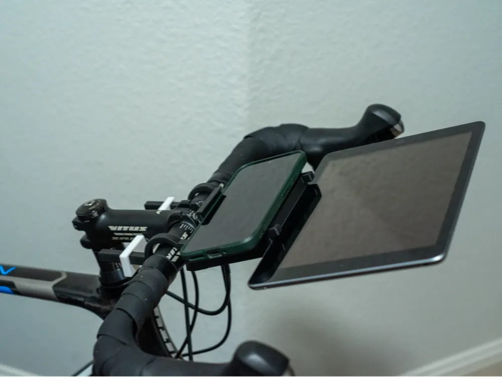 Bike tablet and phone holder