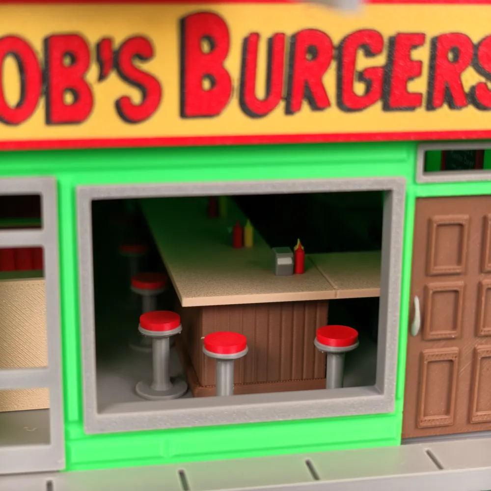 Bob's Burgers Restaurant Building Full Interior, photo 4 of 4 - Bob's Burgers Restaurant Building Full Interior Miniatures