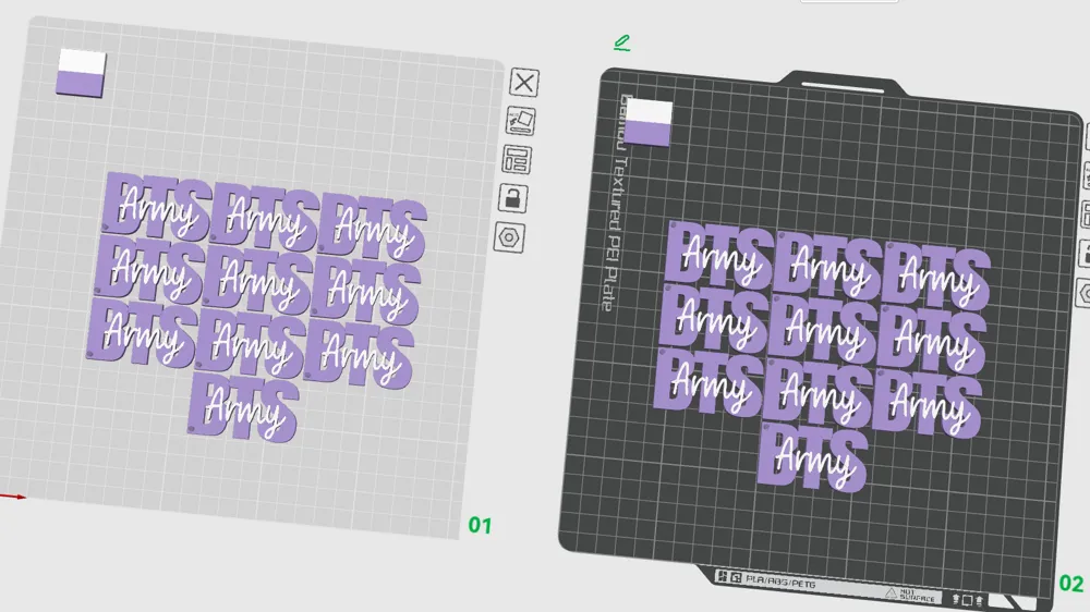 BTS keychain, photo 3 of 4 - BTS keychain Generative Art
