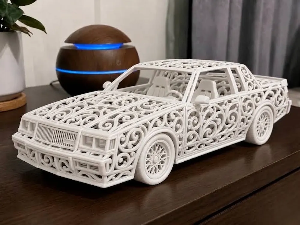 Buick Grand National in Stile Voronoi - 3D printed Sculptures, in stock in India