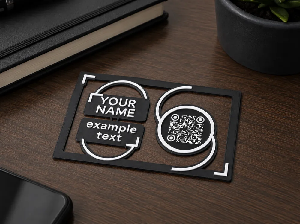 Business Card BC048QR SLIM 1.2 mm, 5g - 3D printed Office, in stock in India