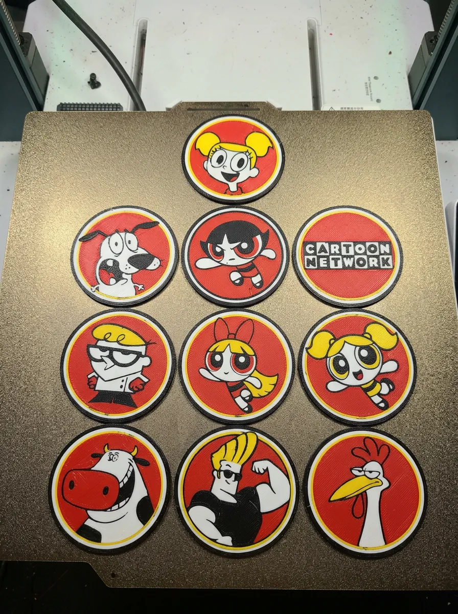 Cartoon Network POGs Set | 10 Retro Designs, photo 4 of 4 - Cartoon Network POGs Set | 10 Retro Designs Art