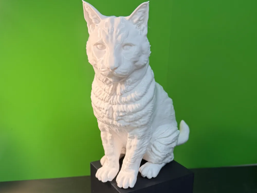 Cat sitting - 3D printed Sculptures, in stock in India