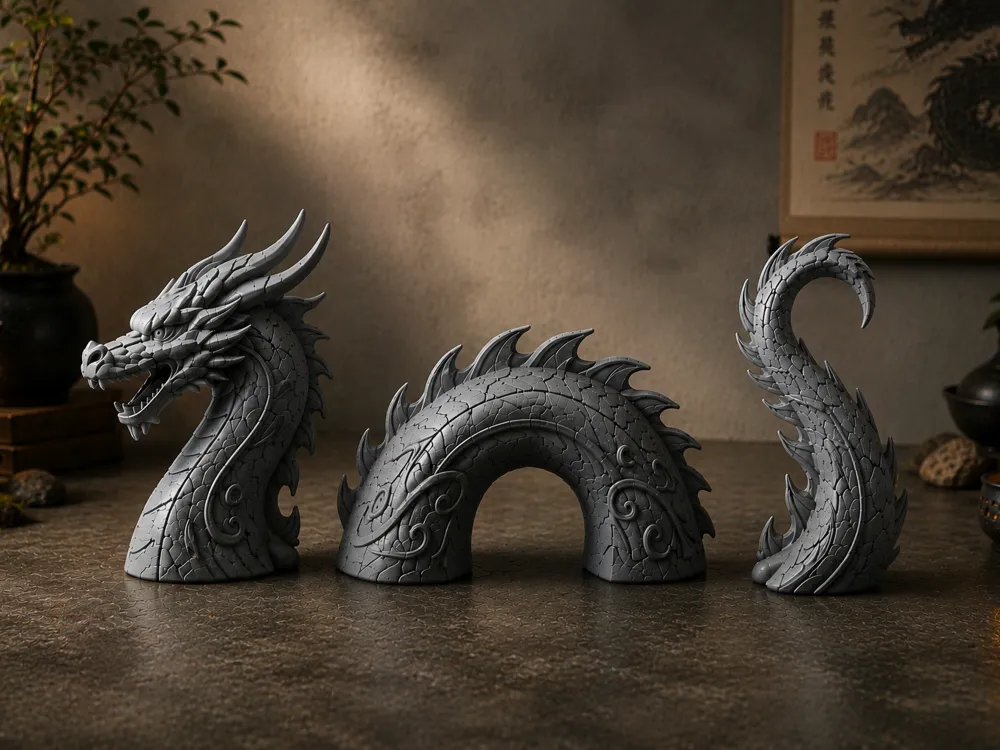 Celestial River Dragon - 3D printed Creatures, in stock in India
