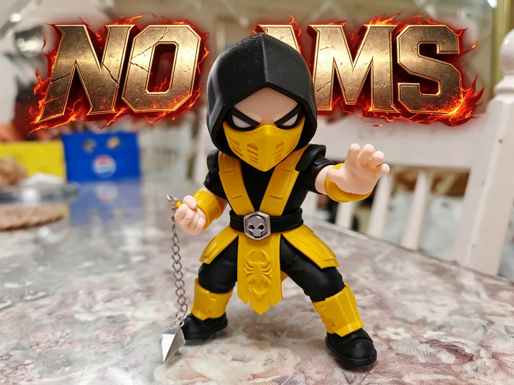 Q version of Mortal Kombat Scorpion Scorpion separate required