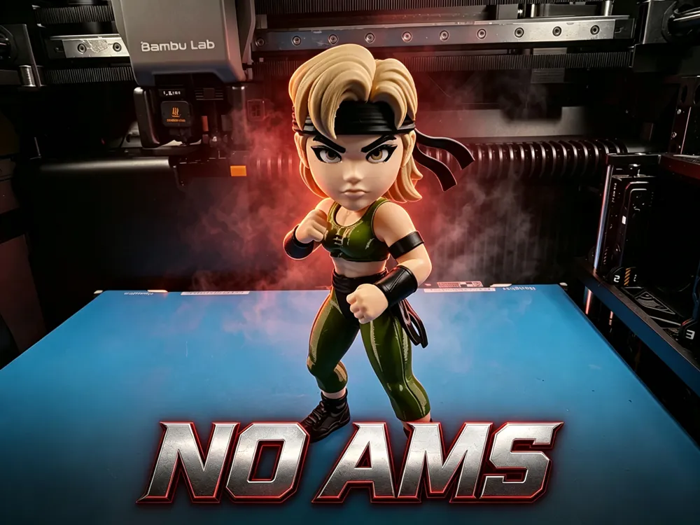Q版真人快打 刀锋索尼娅Sonya Blade 分件打印（无需AMS） - 3D printed Characters, in stock in India