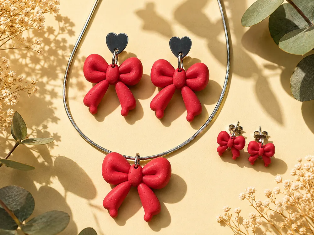 Coquette bows earrings and pendants (3 sizes)