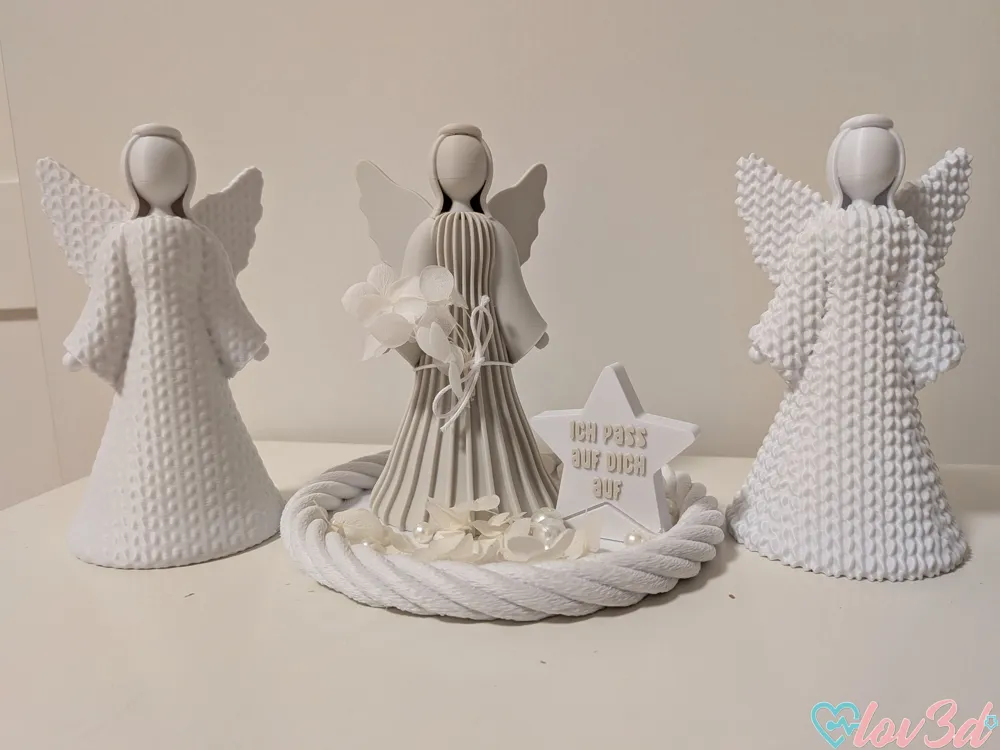 Cozy Guardian Angel Decor Set (Knitted / Stripe), photo 2 of 4 - Cozy Guardian Angel Decor Set (Knitted / Stripe) Household