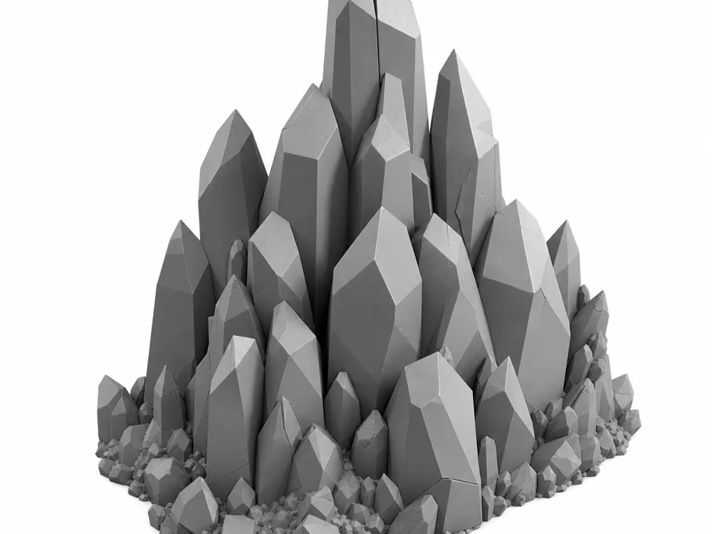 Crystal mountain - 3D printed Architecture, in stock in India