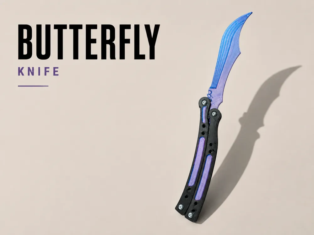 CS Butterfly Knife - 3D printed Cosplay Weapons, in stock in India