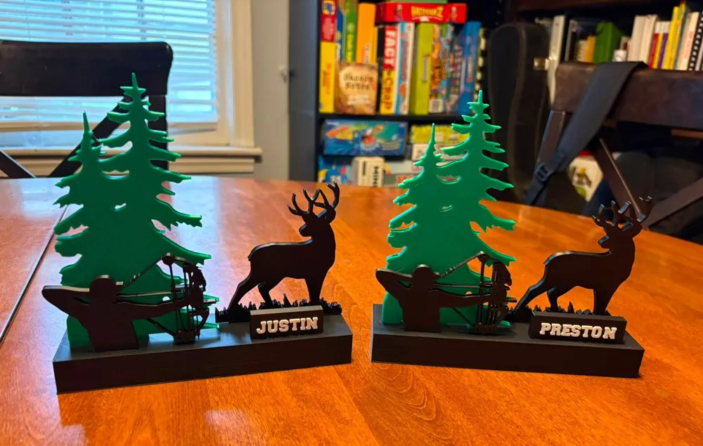 Customizable Deer Bow Hunter Gift, photo 2 of 3 - Customizable Deer Bow Hunter Gift Household