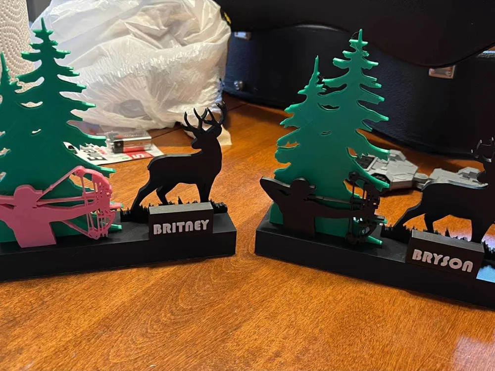 Customizable Deer Bow Hunter Gift - 3D printed Decor, in stock in India
