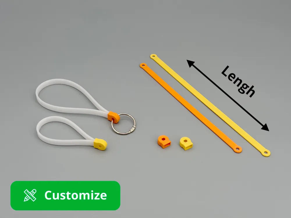 Customizable TPU key rope - 3D printed Organizers, in stock in India