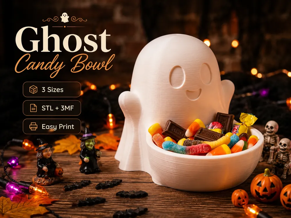 Cute Ghost Candy Bowl, Halloween Decor