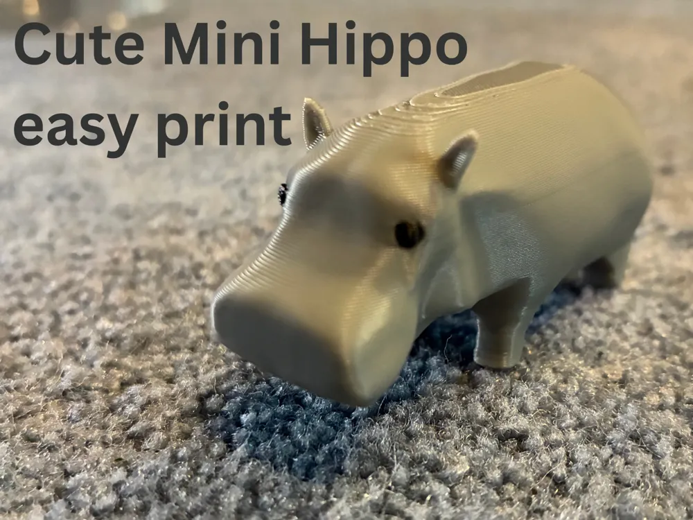 Cute Mini Hippo - 3D printed Animals, in stock in India