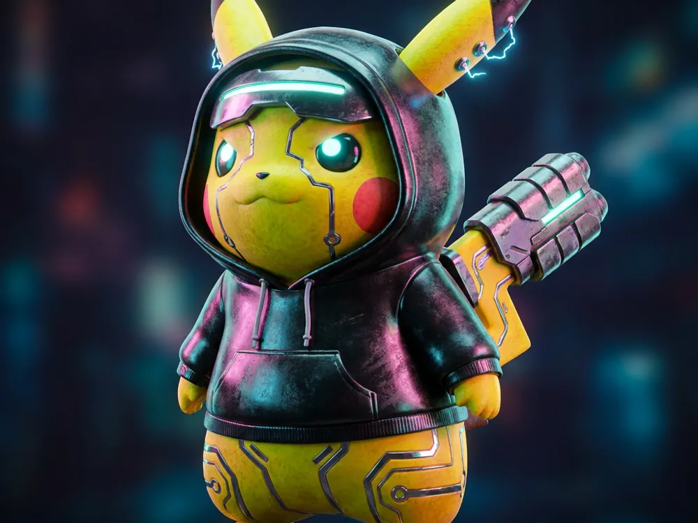 cyber-pikachu - 3D printed Sculptures, in stock in India
