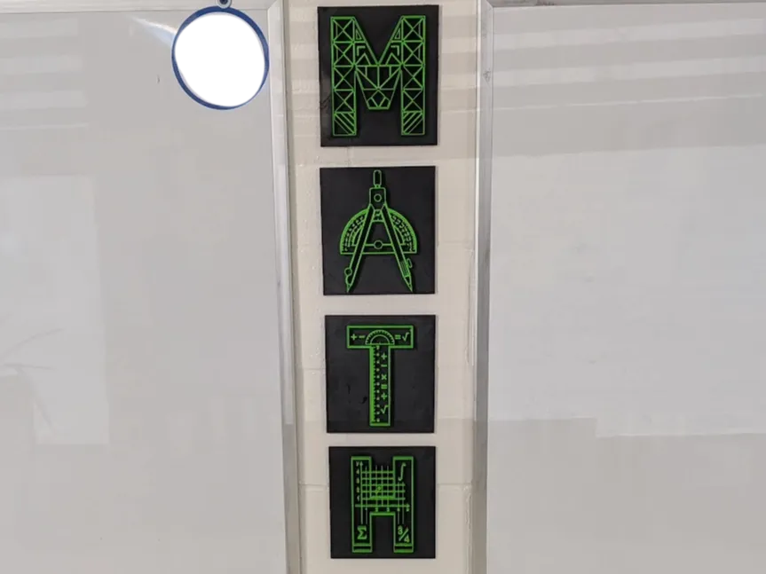 Decorative MATH letters