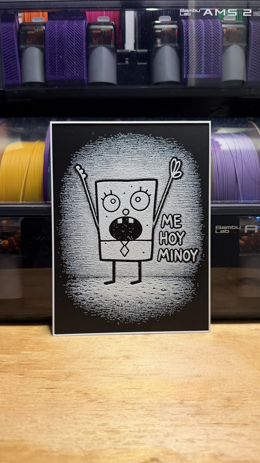 Doodlebob Spongebob HueForge, photo 3 of 5 - Doodlebob Spongebob HueForge Generative 3D Model