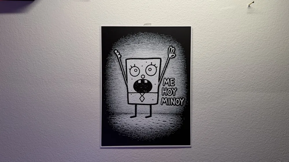 Doodlebob Spongebob HueForge, photo 5 of 5 - Doodlebob Spongebob HueForge Generative 3D Model