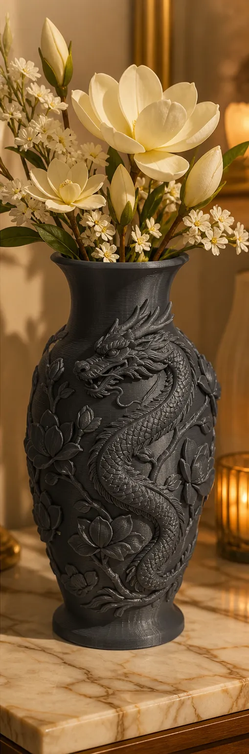 Dragon Magnolia Decorative Flower Vase, photo 3 of 5 - Dragon Magnolia Decorative Flower Vase Household