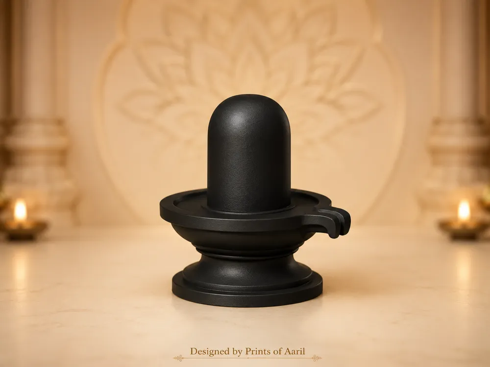 Elegant Shiva Lingam - Hindu Divine Idol - 3D printed Sculptures, in stock in India