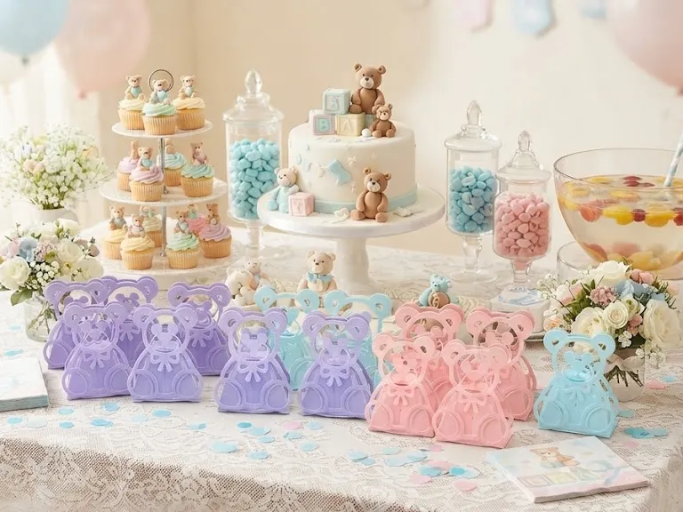 Elegant Teddy Bear Bombonnières / Favor Boxes