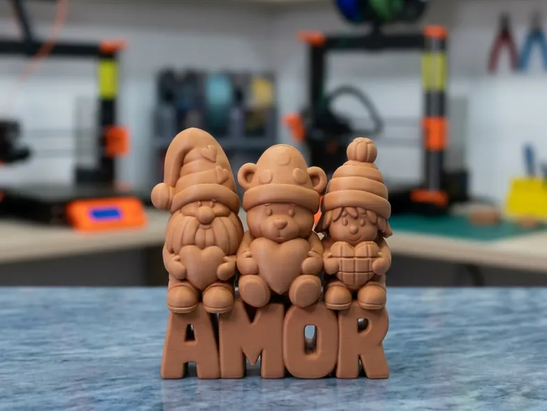 Family love with Secret Santa on AMOR lettering - 3D printed Decor, in stock in India