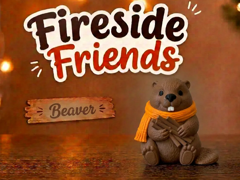 Fireside Friends Beaver - 3D printed Decor, in stock in India