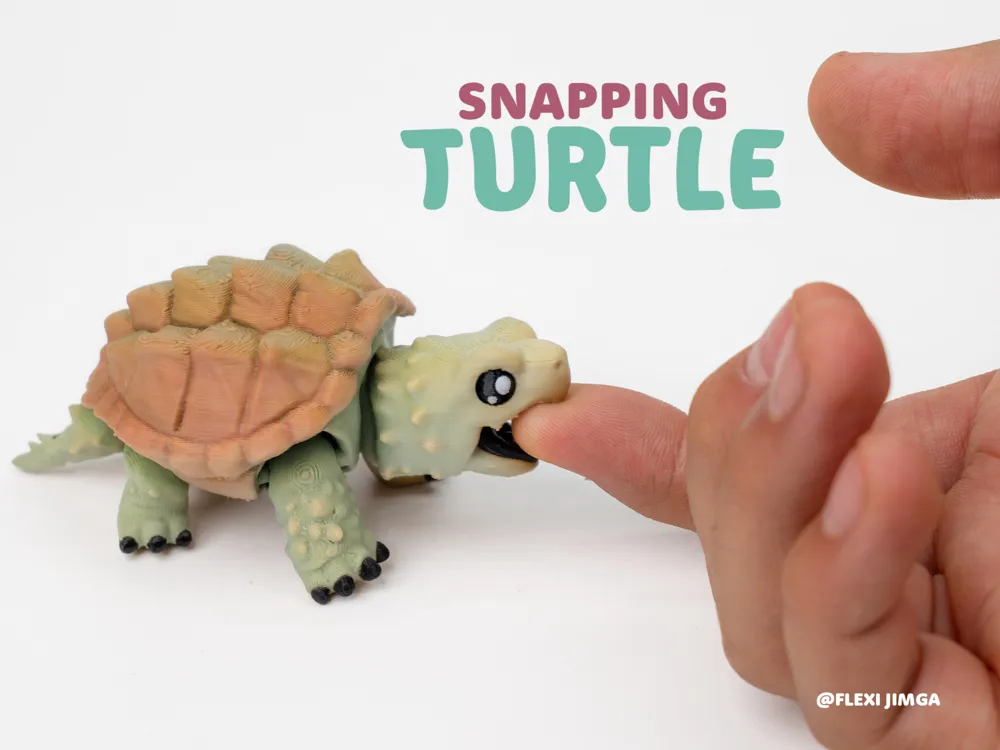 Flexi Alligator Snapping Turtle & Keychain