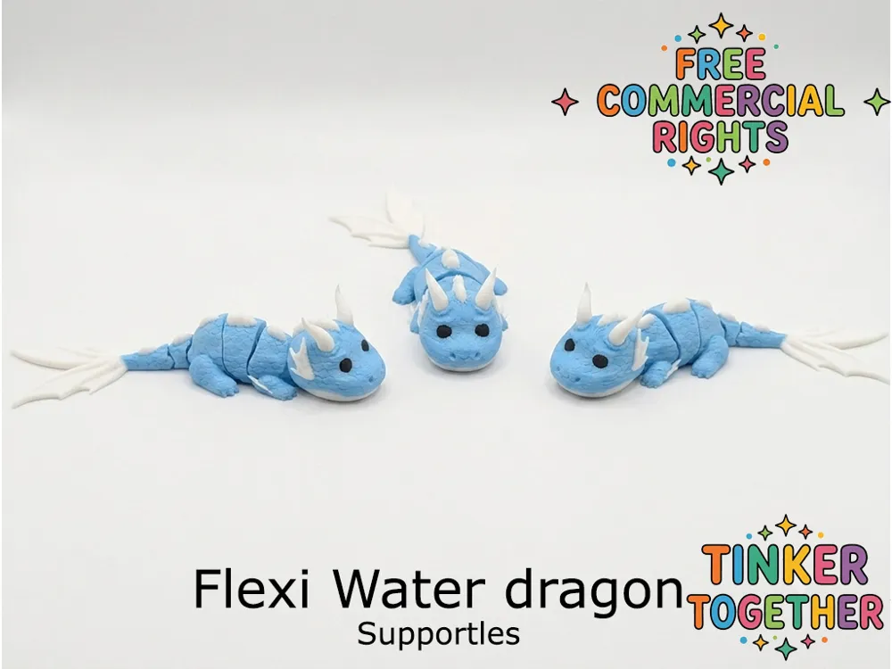 Flexi Water Dragon - 3D printed Animals, in stock in India