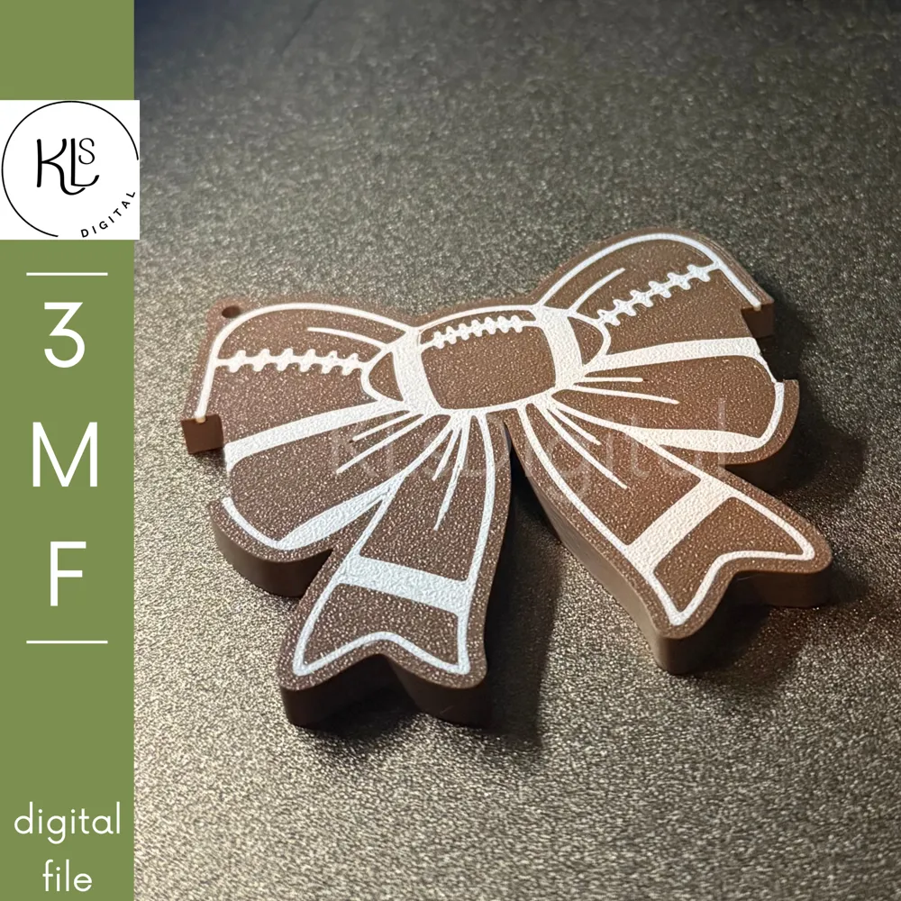 Football Bow Hair Tie Holder, photo 4 of 4 - Football Bow Hair Tie Holder Generative Art