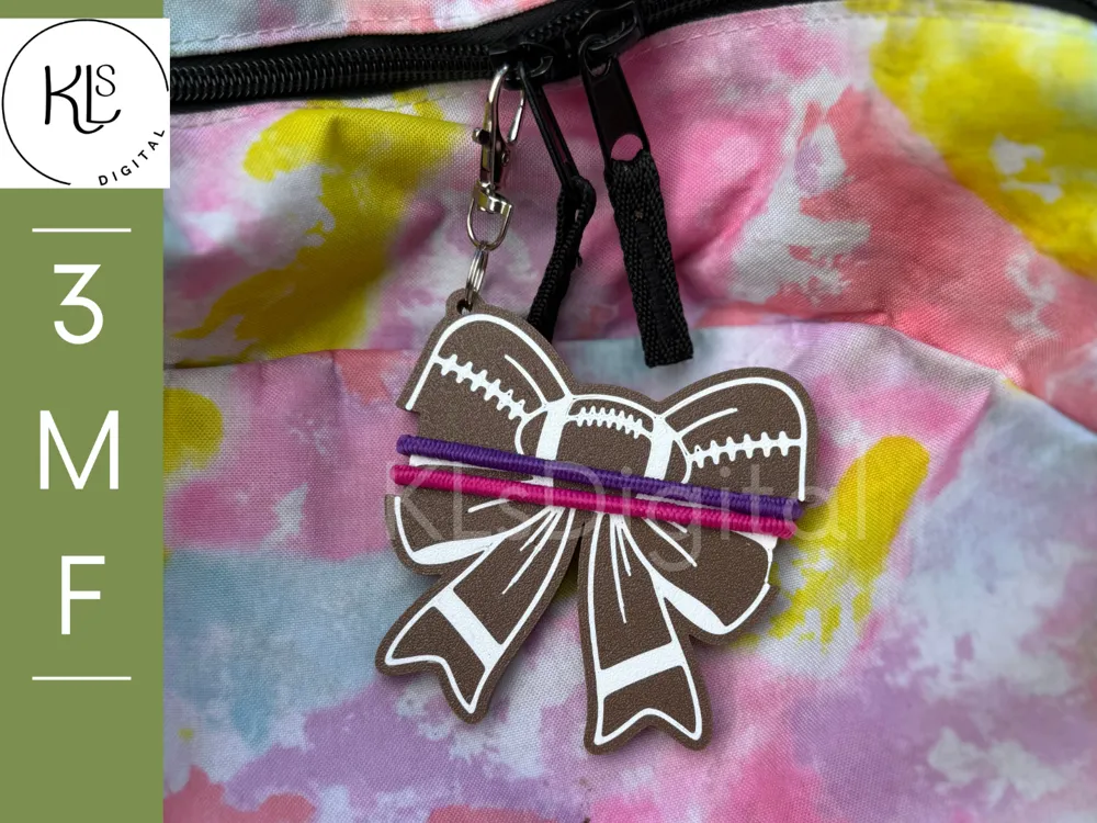 Football Bow Hair Tie Holder