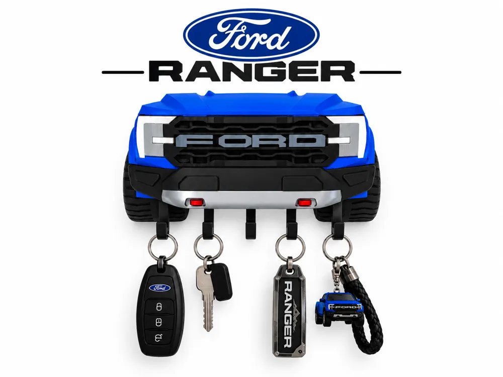 Ford Ranger, Support mural porte-clés - 3D printed Decor, in stock in India