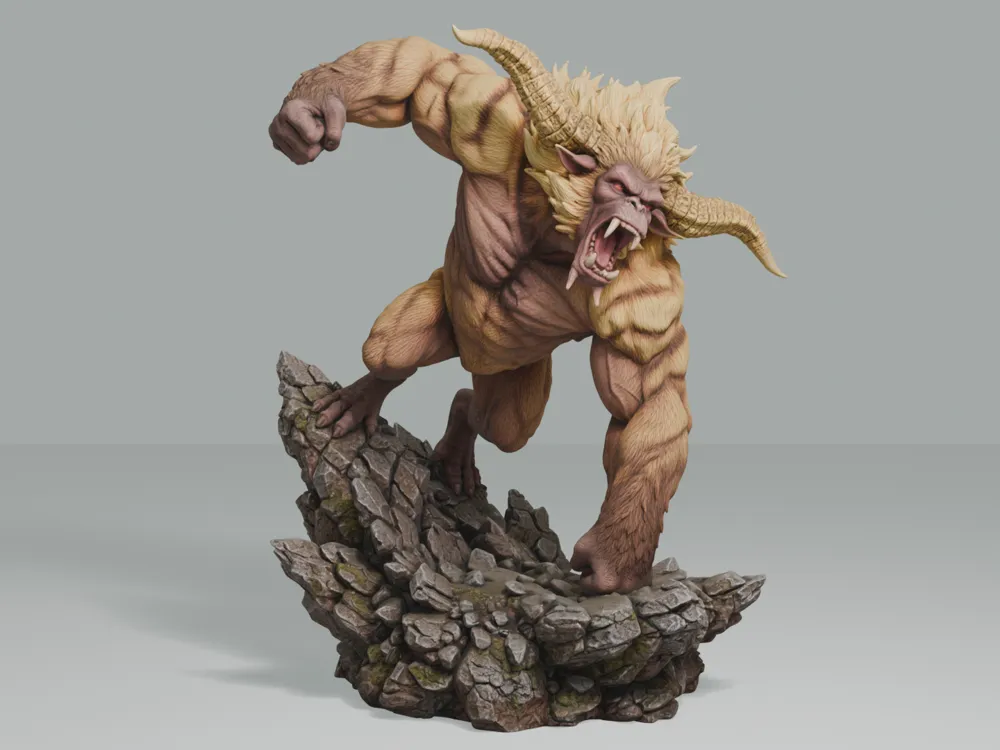 Furious Rajang - Monster Hunter Diorama #006R - 3D printed Creatures, in stock in India