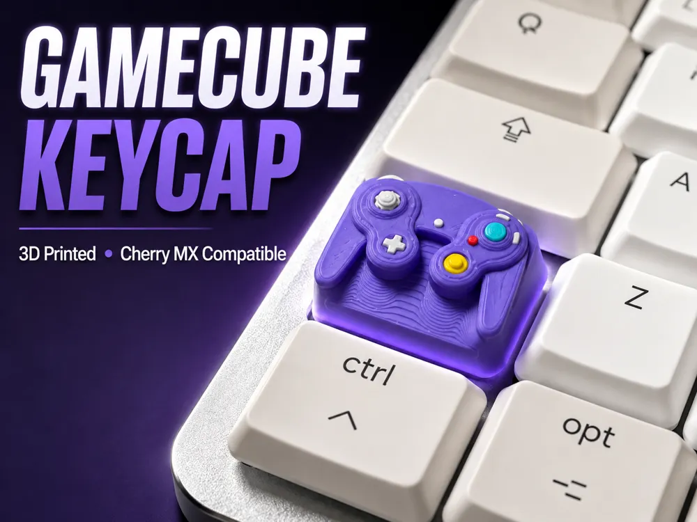 GameCube Controller Keycap, Cherry MX Compatible - 3D printed Office, in stock in India