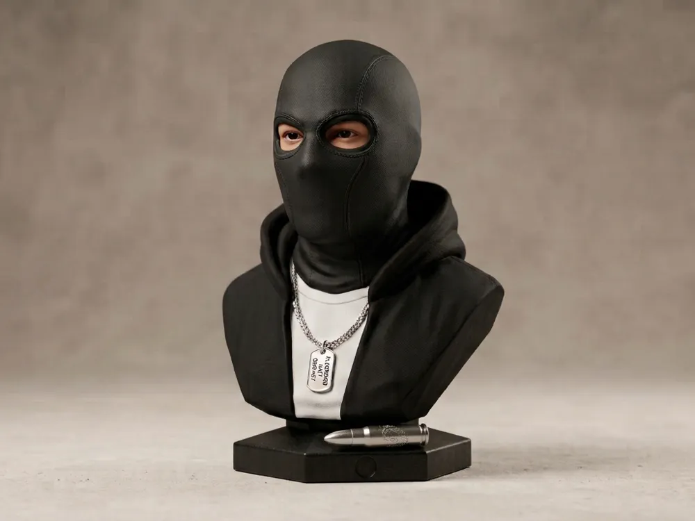 Gangster Büste - 3D printed Sculptures, in stock in India