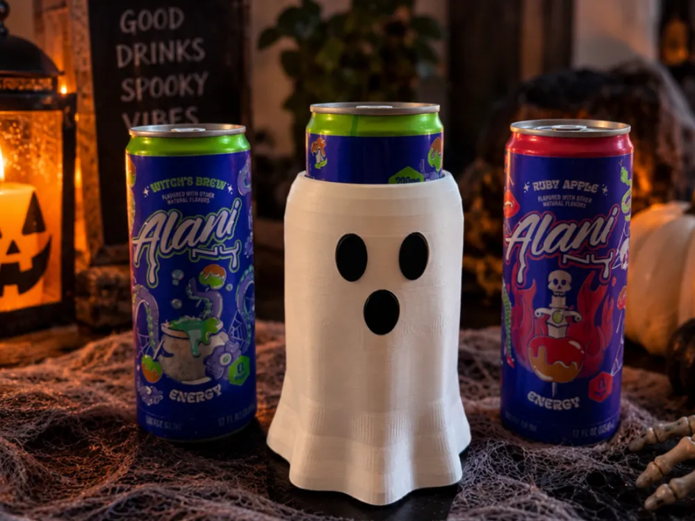 Ghost Slim Can Holder, 60mm / 12oz Slim Can - 3D printed Decor, in stock in India