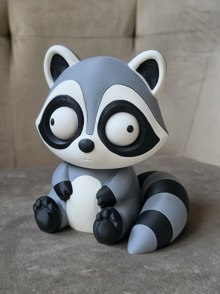 Goofy series, RACCOON Movable Eyes, photo 3 of 4 - Goofy series, RACCOON Movable Eyes Miniatures