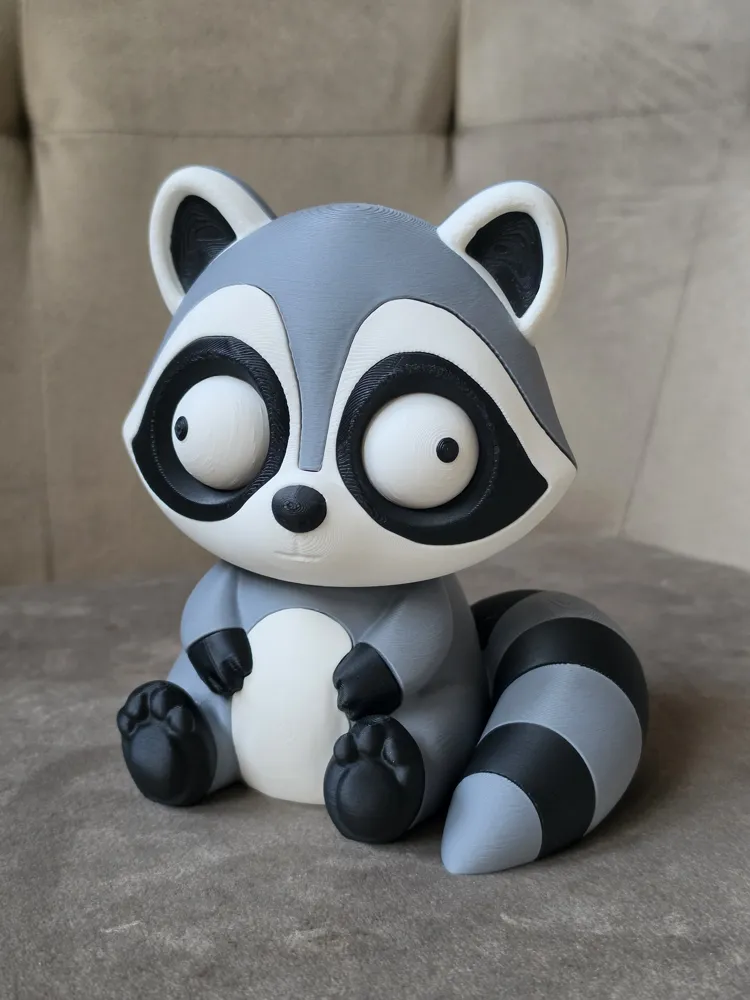 Goofy series, RACCOON Movable Eyes, photo 4 of 4 - Goofy series, RACCOON Movable Eyes Miniatures